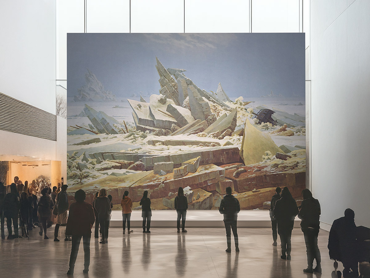 Kunstdrucke auf Tapete