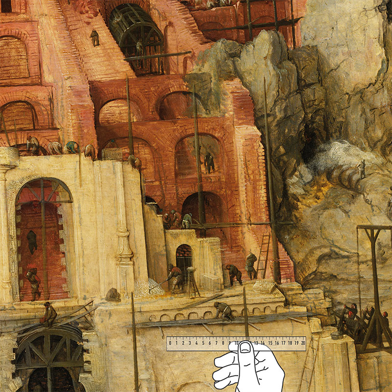 Detailansicht Fototapete Turmbau zu Babel